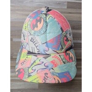 Y2K Billabong Surfer Multi Colored‎ Adult Size Adjustable Mesh Snapback Hat
